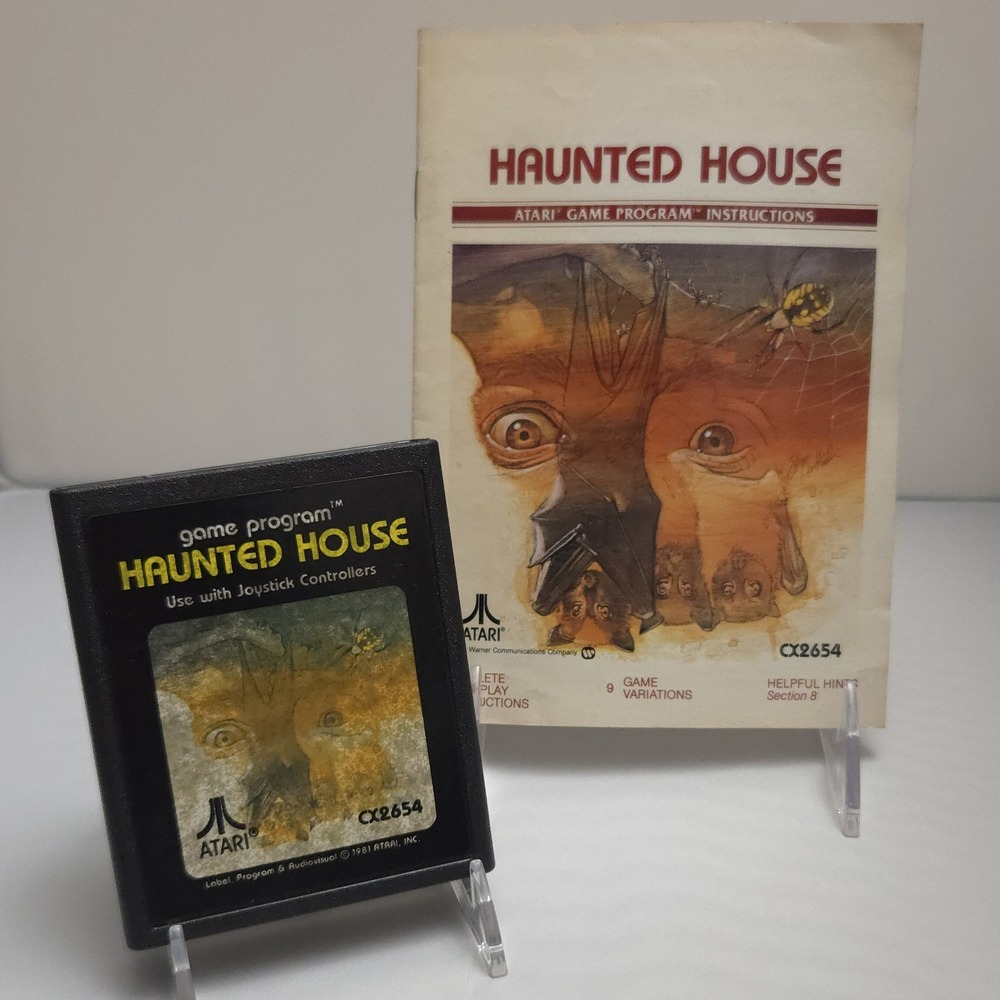 Haunted House (Atari 2600, 1981) Game Cartridge & Manual - Tested & Working